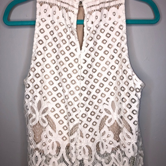 White/ Cream Lace Crop Top - Picture 7 of 7